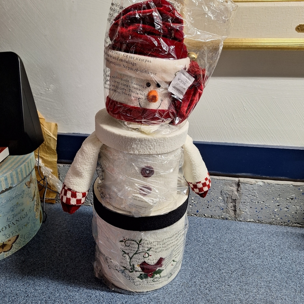 Coscto Stackable Snowman with Open Compartments, NWOT